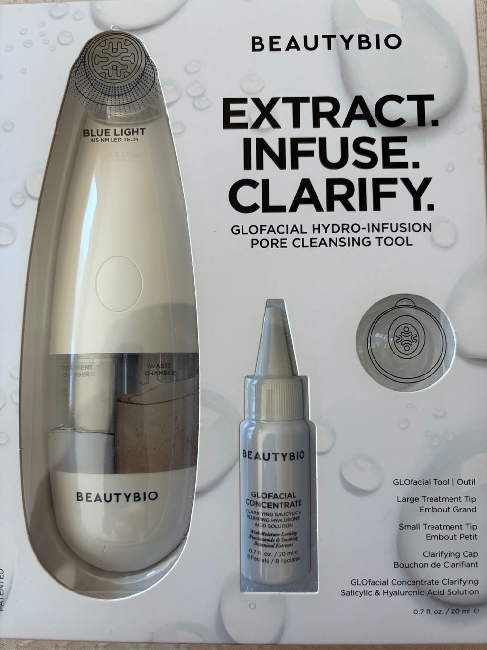 GloFacial Hydro-Infusion Pore Cleansing Tool - White